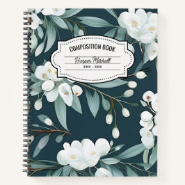 Vintages botanisches KompositionsNotebook Notizbuch