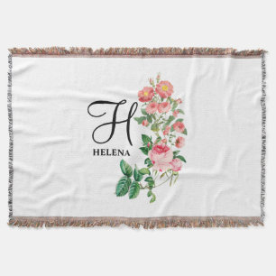 Vintages botanisches Monogramm Decke