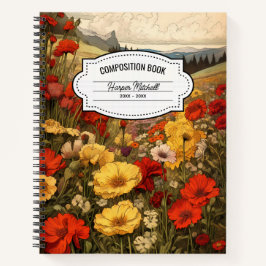 Vintages botanisches PopulationsNotebook Notizbuch