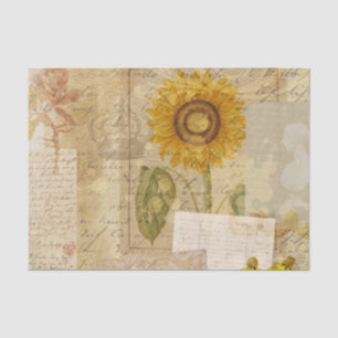 Vintages botanisches Retro-Viktorianisches Gewebe Seidenpapier