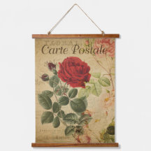 Vintages botanisches Tapestry - Französische Rote