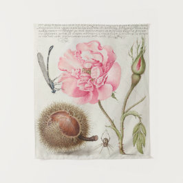 Vintages botanisches Tapisserie Wandteppich