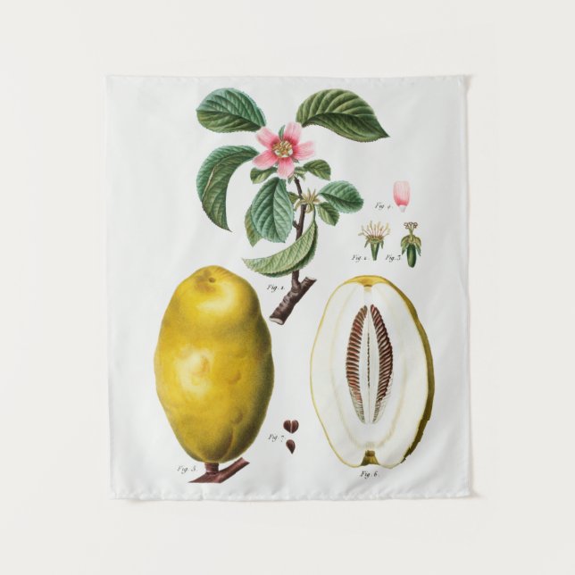 Vintages botanisches Tapisserie Wandteppich (Vorderseite)