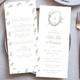 Vintages botanisches Wappen Salbei Menükarte