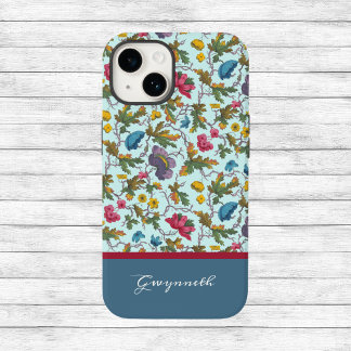 Vintages Bouquet mit Poppies Illustration und Name Case-Mate iPhone 14 Hülle