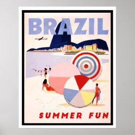 Vintages Brasilien Sommervergnügen Poster