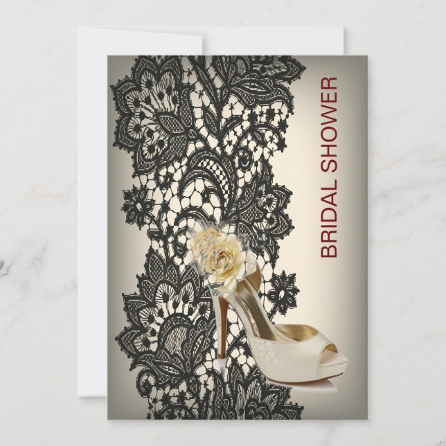 Vintages Brautparty Einladung (Vorderseite)