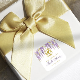 Vintages Brautparty Quadratischer Aufkleber