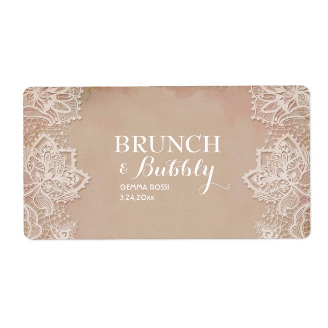 Vintages Bridal- oder Baby-Dusche Mini-Champagner- (Vorne)