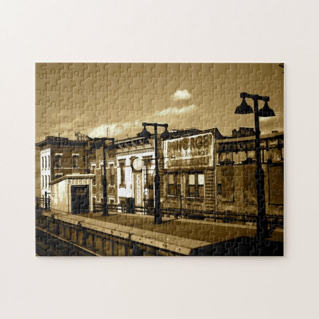 Vintages Brooklyn-Puzzlespiel (Horizontal)