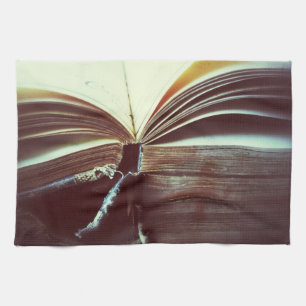 Vintages Buch offen Küchentuch
