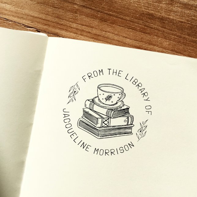 Vintages Buchzeichen für persönliche Bibliothek Gummistempel (Rubber Stamp Mock-up)