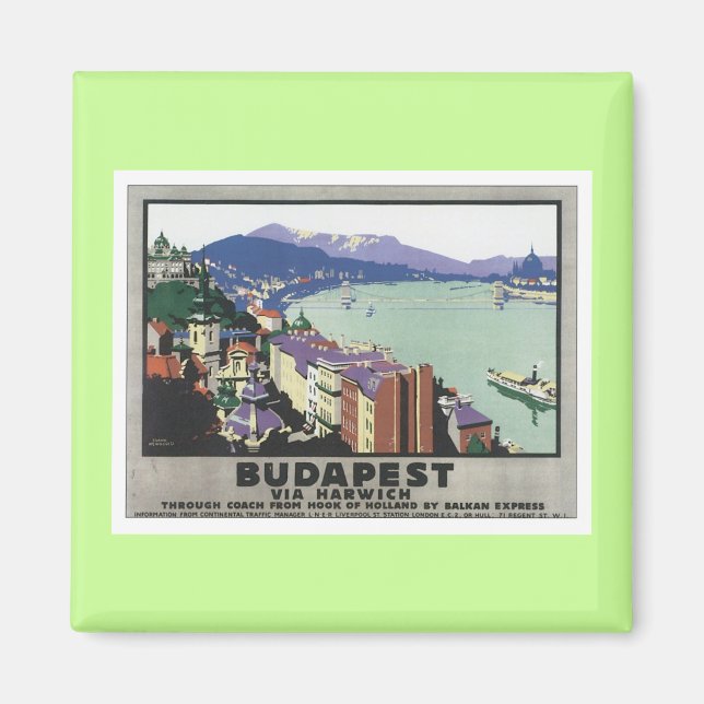 Vintages Budapest Ungarn Magnet (Vorne)