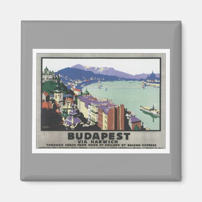 Vintages Budapest Ungarn Magnet (Vorne)