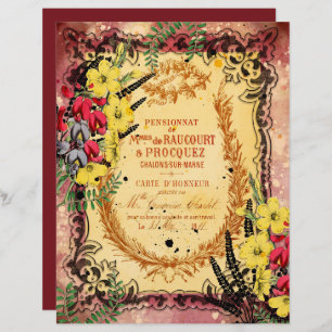 Vintages Burgundy Ephemera Frames Scrapbook
