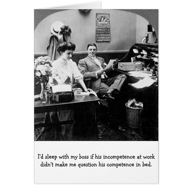 Vintages Büro - die Inkompetenz des Chefs bei der (Vorne)