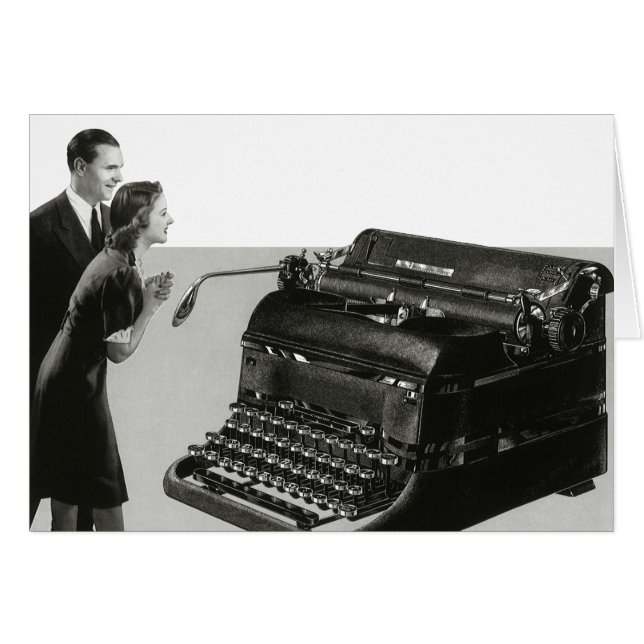 Vintages Business, antike Office-Schreibmaschine (Vorderseite (Horizontal))