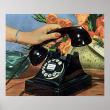 Vintages Business, antikes Telefon mit Rotary-Einw