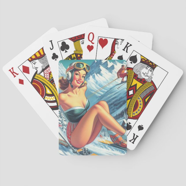 Vintages Button Spielkarten (Rückseite)