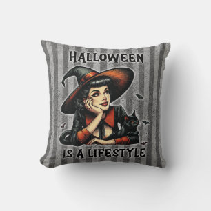 Vintages Button-Up Halloween, zwei Seiten Druck Kissen