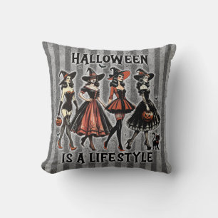 Vintages Button-Up Halloween, zwei Seiten Druck Kissen