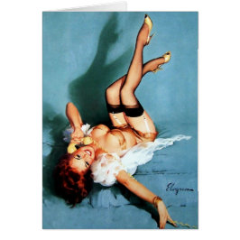 Vintages Button-UP-Mädchen am Telefon