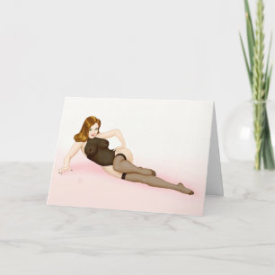 Vintages Button - Vargas blonde Karte