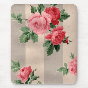 Vintages Cabbage-Rose-Tapete - Mousepad