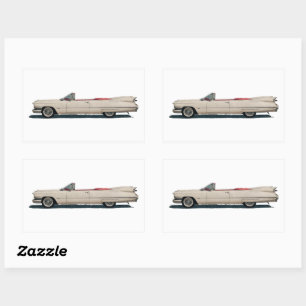 Vintages Cadillac Car Rechteckiger Aufkleber