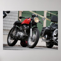 Vintages Café Racer Brat Motorrad aus 70er