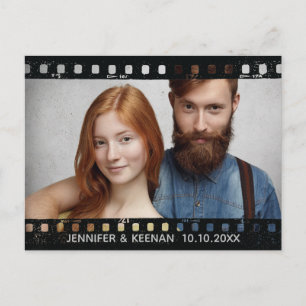 Vintages Camera Film Strip-Foto Save the Date Ankündigungspostkarte