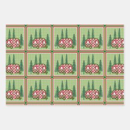 Vintages Camper-Sortiment Geschenkpapier Set