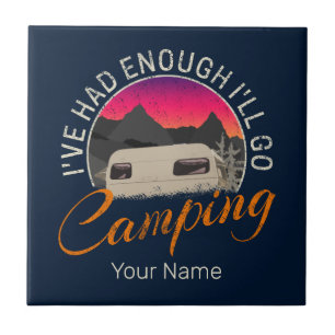 Vintages Camping- oder Motorhaubendesign für den U Fliese