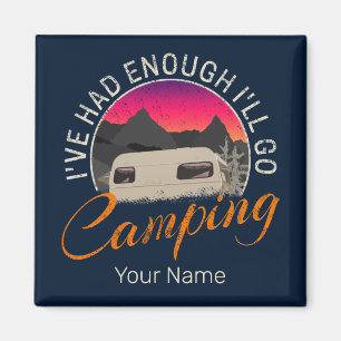Vintages Camping- oder Motorhaubendesign für den U Magnet