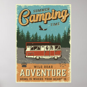 Vintages Camping Poster