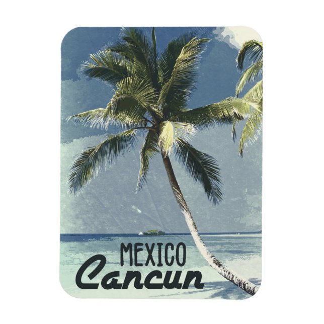 Vintages Cancun Mexiko Magnet (Vertikal)