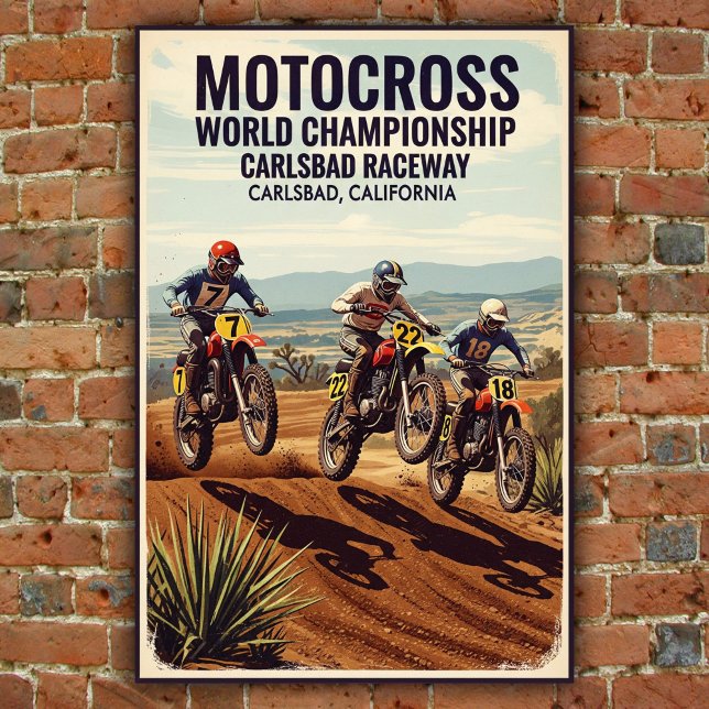 Vintages Carlsbad Raceway Motocross Wall Poster (Von Creator hochgeladen)