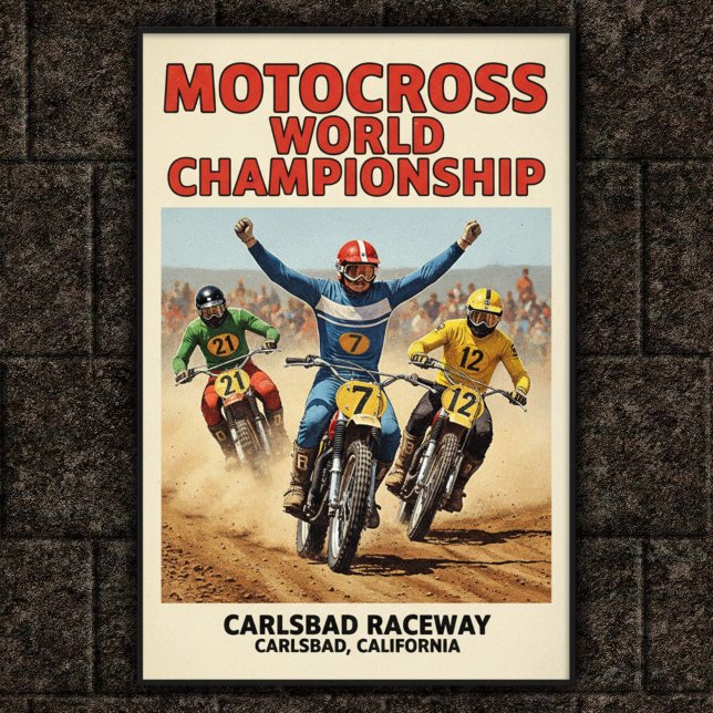 Vintages Carlsbad Raceway Motocross Wall Poster (Von Creator hochgeladen)