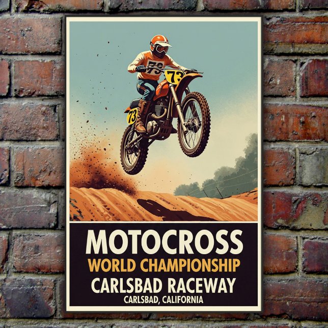 Vintages Carlsbad Raceway Motocross Wall Poster (Von Creator hochgeladen)
