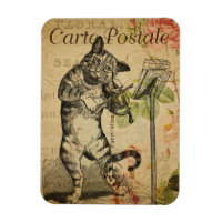 Vintages Cat Theme | Postale | Katze und Fiddle