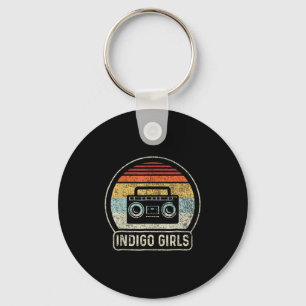 Vintages Cette Tape Indigo Rock Girls Music Retro  Schlüsselanhänger