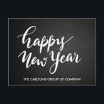 Vintages Chalkboard-Frohes New Year Script Corpora Feiertagspostkarte<br><div class="desc">Vintages Chalkboard-Frohes New Year Script Corporate</div>