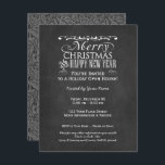 Vintages Chalkboard Holiday Open House Einladung<br><div class="desc">Frohe Weihnachten und Glück ins neue Jahr laden mit einem traditionellen Look ein.</div>