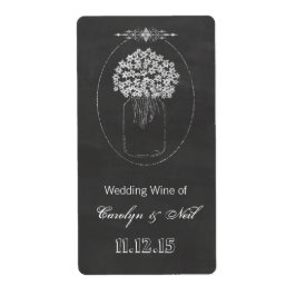 Vintages Chalkboard Mason Jar Wedding Wine