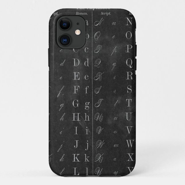 Vintages Chalkboard mit Alphabet Case-Mate iPhone Hülle (Rückseite)