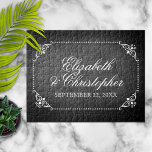 Vintages Chalkboard Personalisiert Hochzeitstag<br><div class="desc">Das trendige,  Vintage Chalkboard-Design dieses lustigen Puzzles.</div>