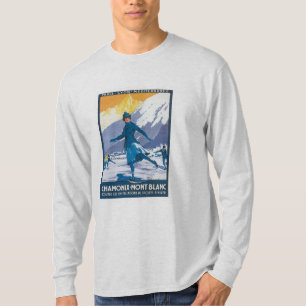 Vintages Chamonix der Montblanc T-Shirt