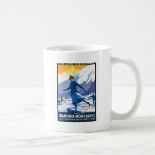 Vintages Chamonix- - Montblanc-Plakat Kaffeetasse