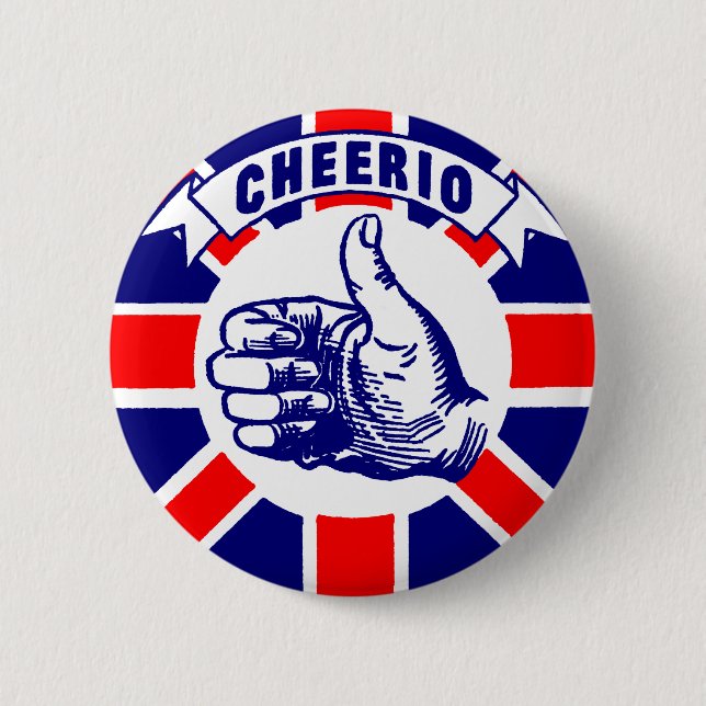 Vintages Cheerio Button (Vorderseite)