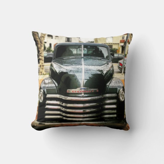 Vintages Chevy LKW-Kissen mit Kissen (Vorderseite)